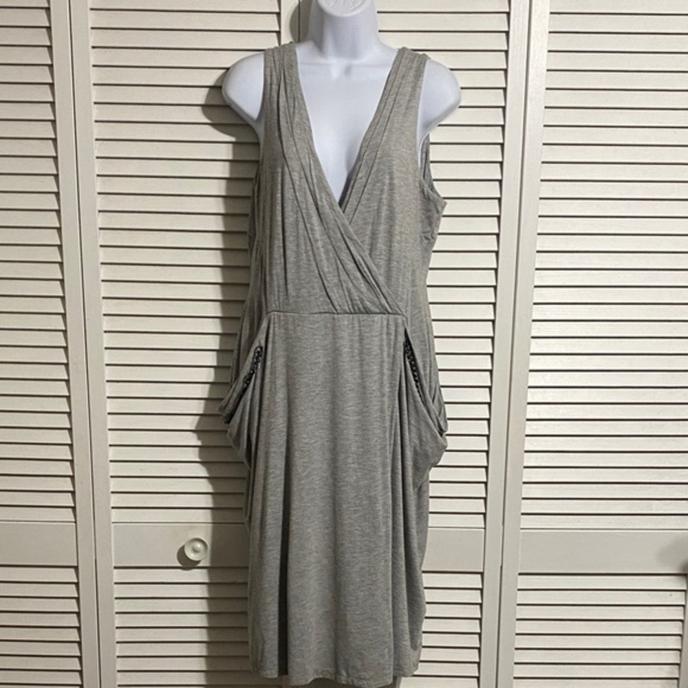 Chelsea & Theodore Light Gray Midi Dress